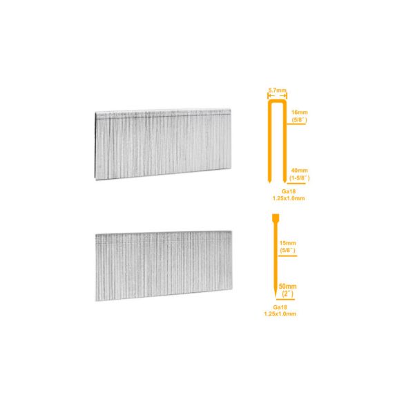 INGCO Pneumatikus tűzőgép 16-40 mm és szögbelövő 15-50 mm