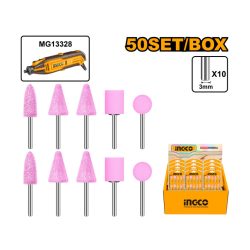 INGCO Csapos mini csiszolófej készlet 10 részes