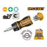 INGCO Racsnis csavarhúzó készlet 8 részes CrV