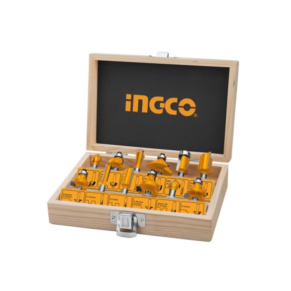 INGCO Felsőmaró készlet 12 db-os 6 mm