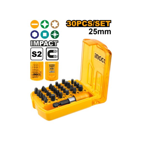 INGCO impact bithegy készlet 30 részes 