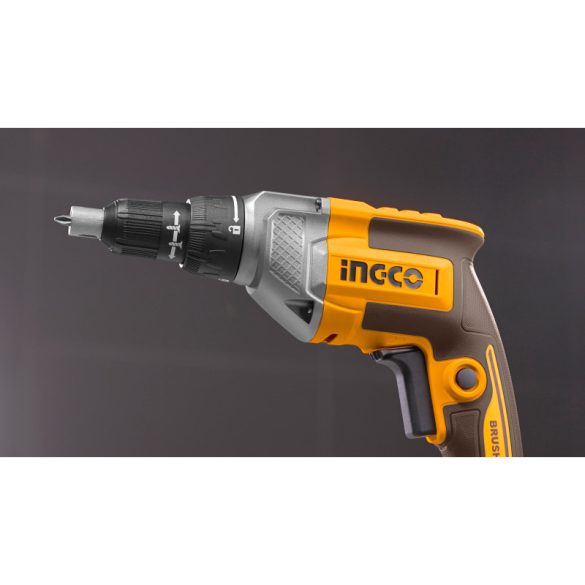 INGCO Akkus gipszkarton csavarbehajtó szénkefe nélküli 20 V (akku és töltő nélkül)