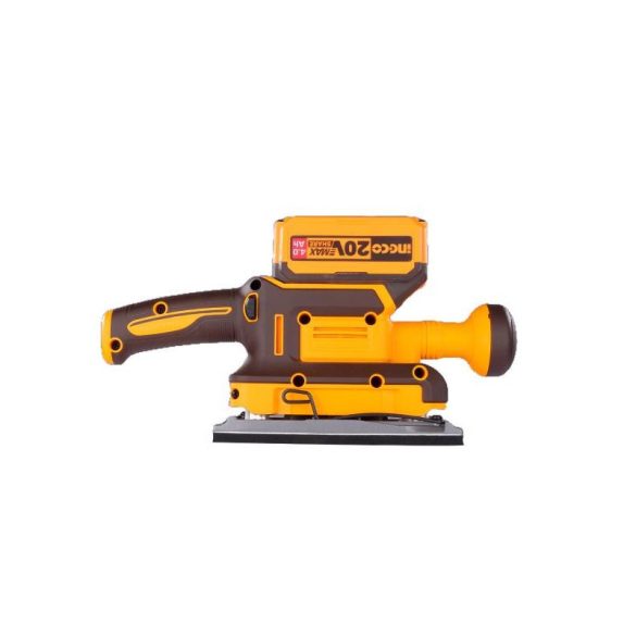 INGCO Akkus rezgőcsiszoló szénkefe nélküli 20 V (akku és töltő nélkül)