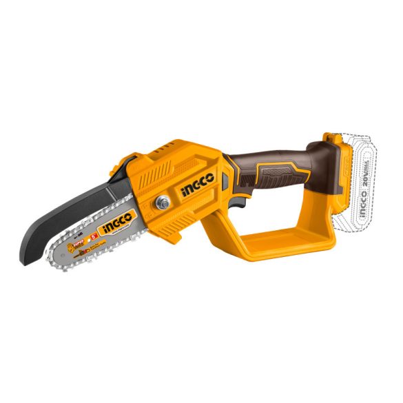 INGCO Akkus láncfűrész 127 mm 20 V (akku és töltő nélkül)