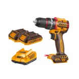 IINGCO Akkus ütvefúró-csavarozó 66 Nm szénkefe nélküli 20 V (2 x 2,0 Ah akku + töltő)