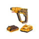 INGCO Akkus ütvefúró 1,5 J SDS-Plus szénkefe nélküli 20 V (1 x 2,0 Ah akku + töltő)