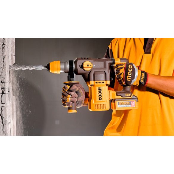INGCO Akkus kombikalapács 4,5 J SDS-Plus szénkefe nélküli 20 V (akku és töltő nélkül)