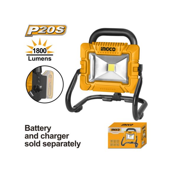 INGCO Akkus LED reflektor 1800 lm 20 V (akku és töltő nélkül)