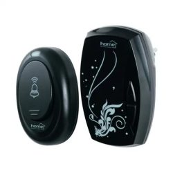 Vezetéknélküli csengő 230V 100m-ig (fekete)