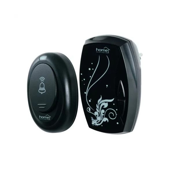 Vezetéknélküli csengő 230V 100m-ig (fekete)