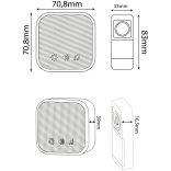 Ajtócsengő elemes IP44 adókészülékkel (elem nem tartozék)