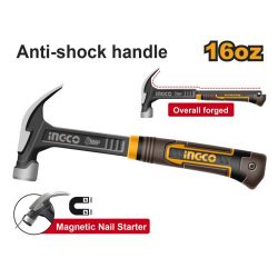 INGCO ácskalapács 450 g könnyített mágneses