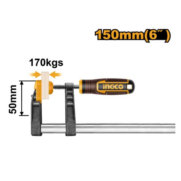 INGCO Gyorsszorító 150 x 50 mm