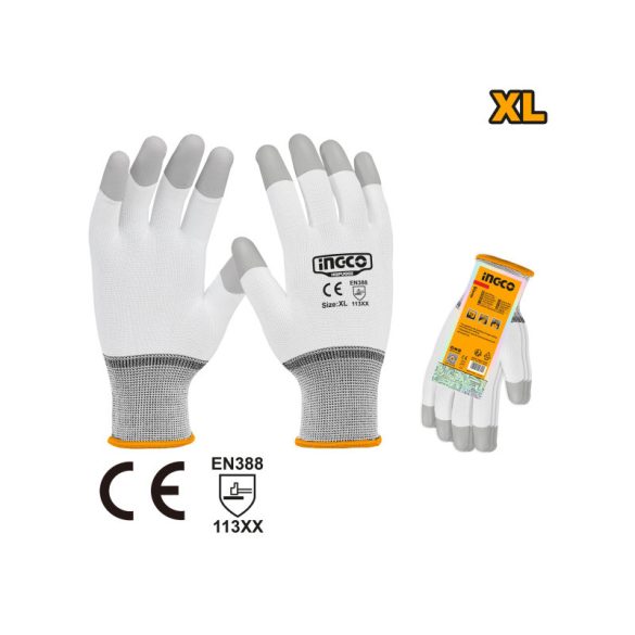 INGCO Szerelőkesztyű XL PU mártott