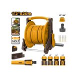 INGCO Tömklőkocsi szett (20 m tömlő + 9 db elem )