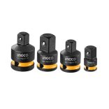 INGCO Dugókulcs adapter 4 részes 1/4"<-->3/8", 1/2"<-->3/8"