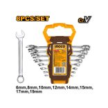 INGCO Csillag-villáskulcs készlet 8 részes 6-19 mm