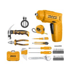 INGCO Akkus csavarozó 4 V + szerszám készlet 38 részes