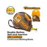 INGCO Mérőszalag 10 m x 25 mm gumírozott