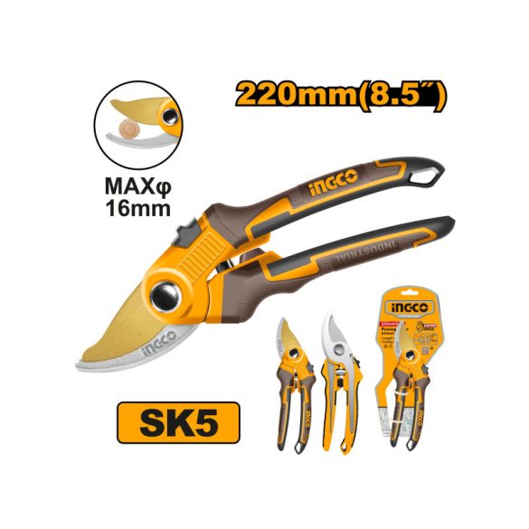 INGCO Metszőolló 220 mm teflonozott