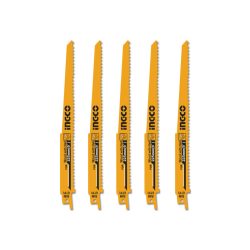 INGCO Szablyafűrészlap 225 mm szöges fára BIM (5 db)