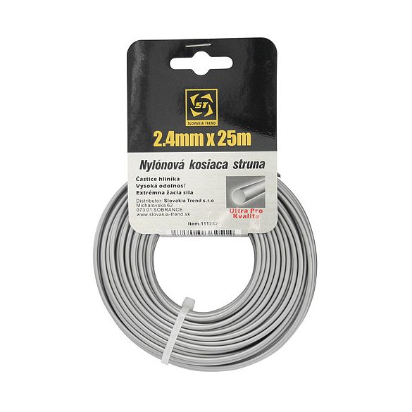 Fűnyíró damil kerek alu 2,4mm x 15m