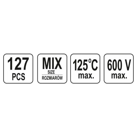 YATO készlet zsugorcső 127 db