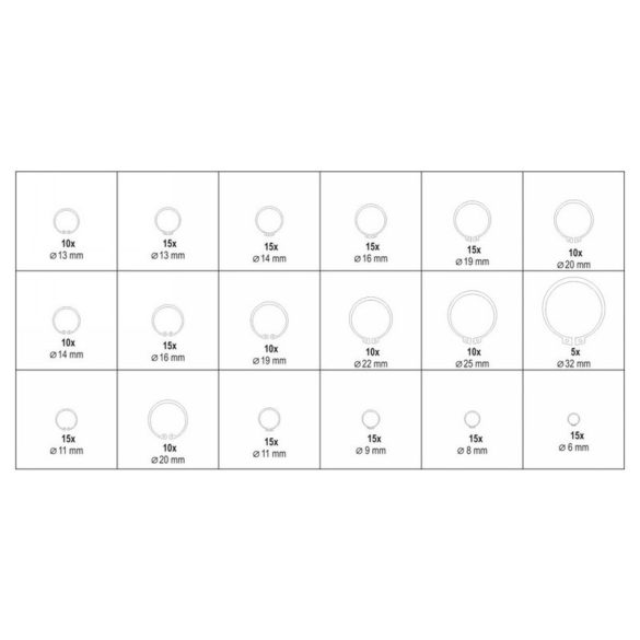 YATO készlet Seeger gyűrű külső - belső