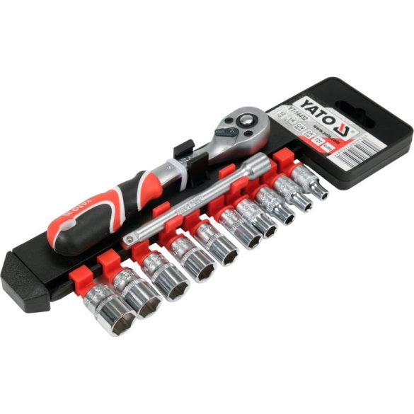 YATO Dugókulcs készlet 1/4" 12 db-os racsnis hajtókarral