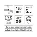 YATO kábelvágó 160mm