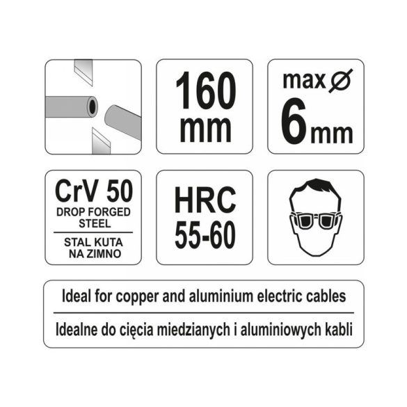 YATO kábelvágó 160mm