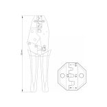 YATO Racsnis Krimpelő fogó Saruhoz 230mm /0,5-6,0 nm2