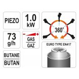 YATO gázégő fej 1 kW 1000 C