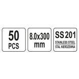 YATO Kábelkötegelő inox 300x8mm