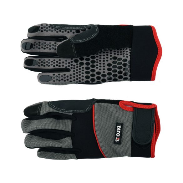 YATO kesztyű 10-es pöttyözött