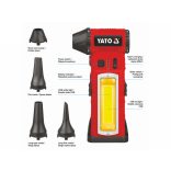 YATO Légseprű 7,4 V 4 Ah 110000 RPM 6 részes